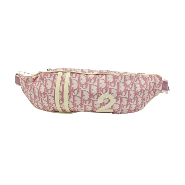 Oblique Fabric Belt Bag Pink