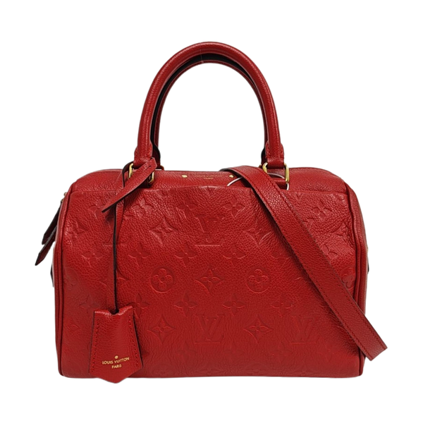 Authenticated pre-owned SPEEDY 25 Monogram Calfskin Red - Shoulder Bag at Looply