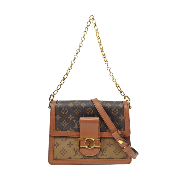 DAUPHINE MM Monogram Coated Canvas Brown