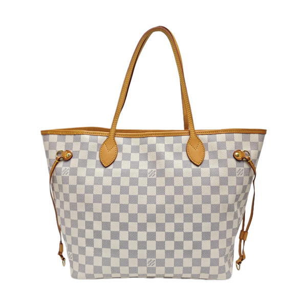 NEVERFULL MM Damier Azur Coated Canvas Beige