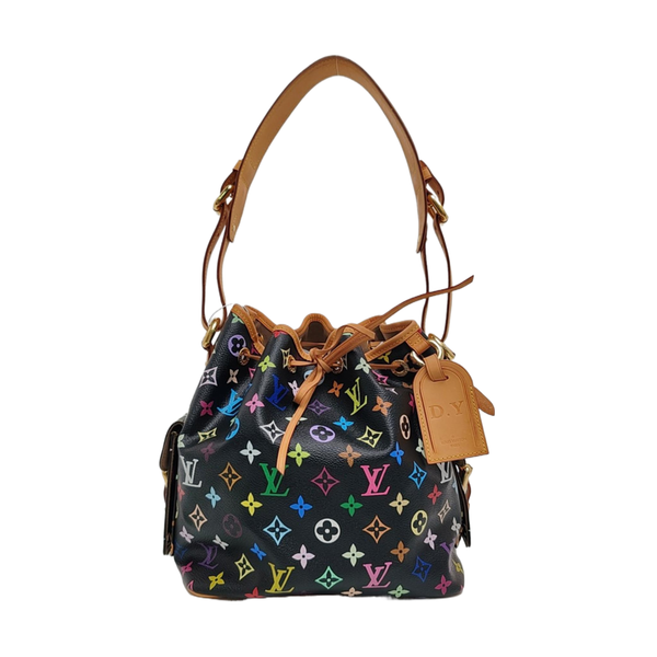 LV × TM NÉONOÉ MM Monogram Coated Canvas Black