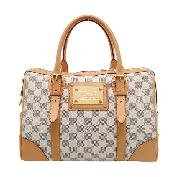 BERKELEY Damier Azur Coated Canvas White