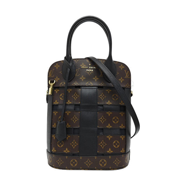 Monogram Coated Canvas Shoulder Bag Brown