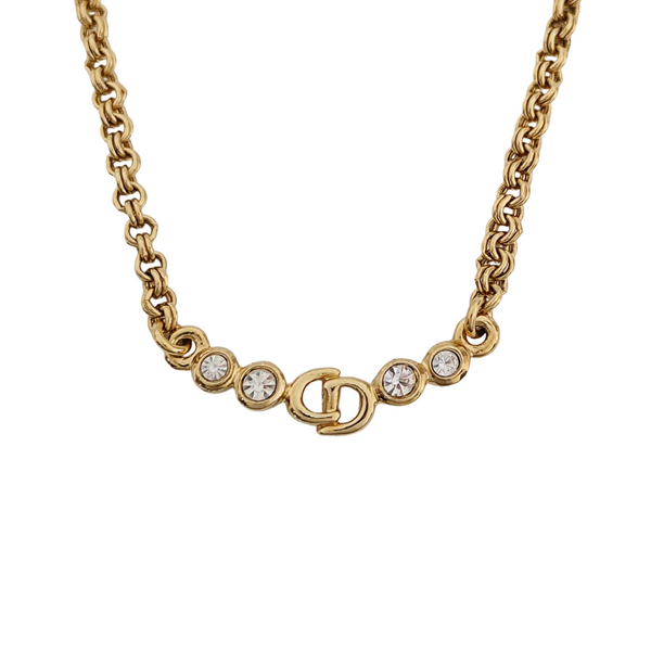 Petit CD Metal Gold Necklace