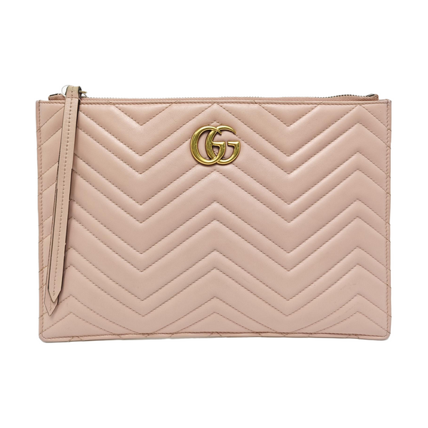 GG Marmont Large Quilted Calfskin Pink
