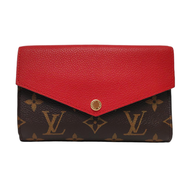 MARIE LOU Monogram Coated Canvas Brown Wallet