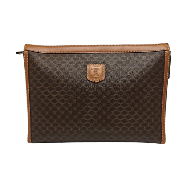 MACADAM CLUTCHES Coated Canvas Brown