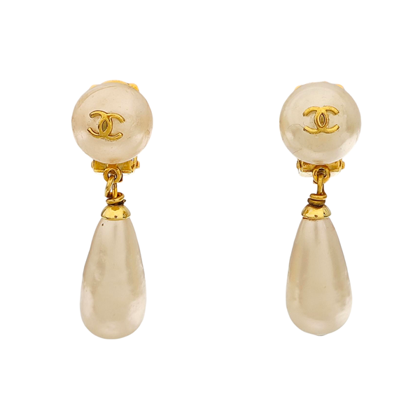 Metal White Clip On Earrings