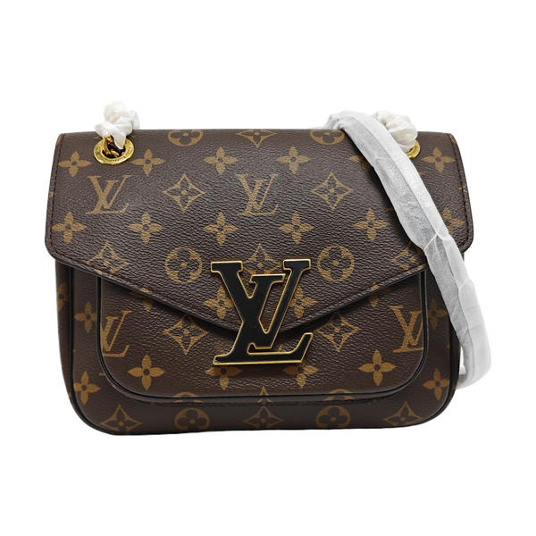 PASSY Monogram Coated Canvas Brown