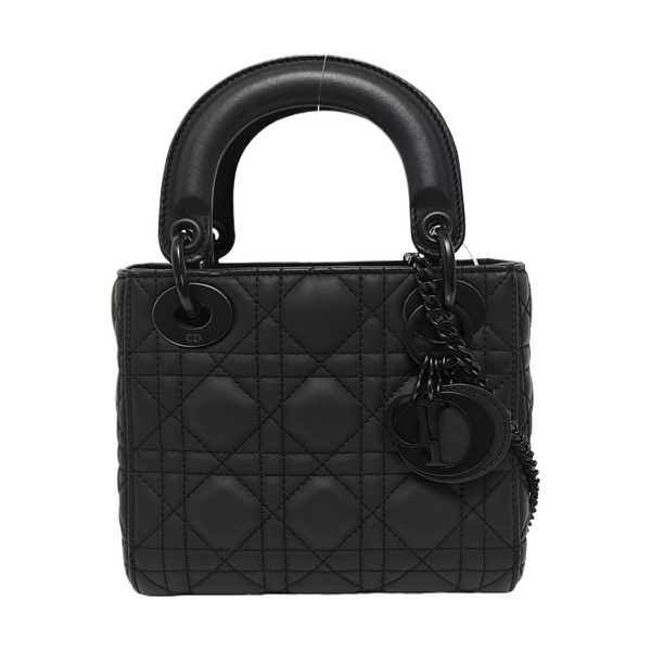 Lady Dior Mini Cannage Lambskin Black