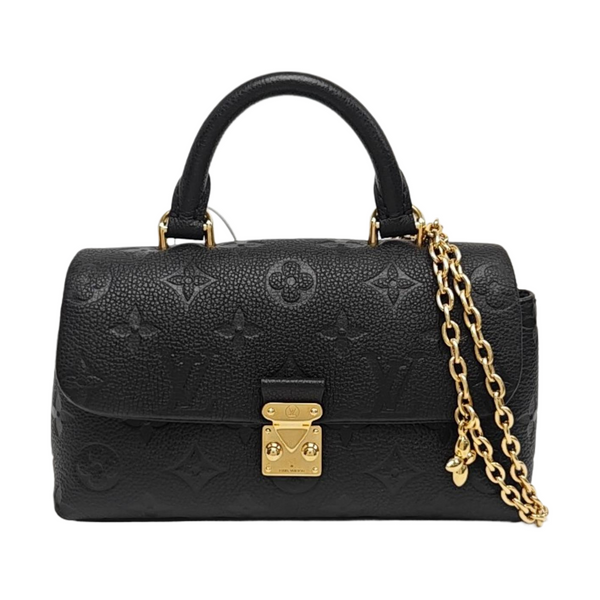 NANO MADELEINE Nano Monogram Calfskin Black