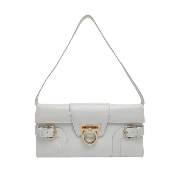 Calfskin Shoulder Bag White