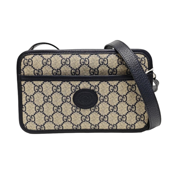 GG Supreme Mini Monogram Coated Canvas Beige