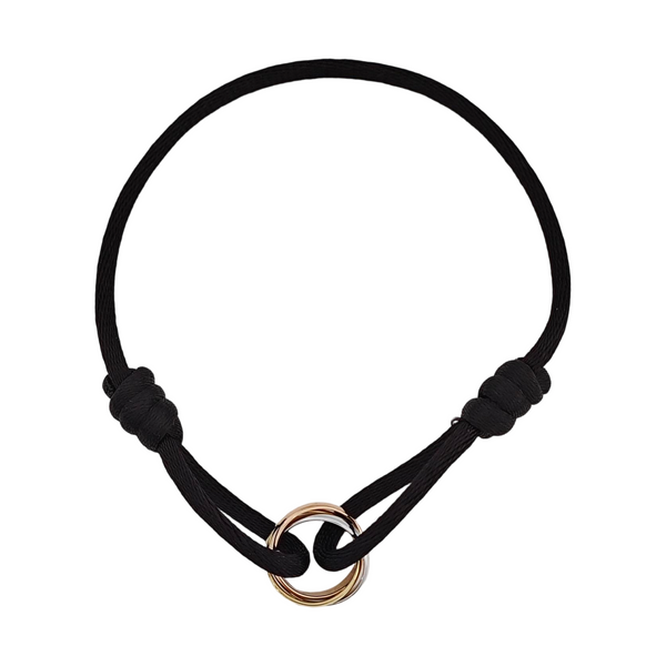 TRINITY Fabric Black Bracelet