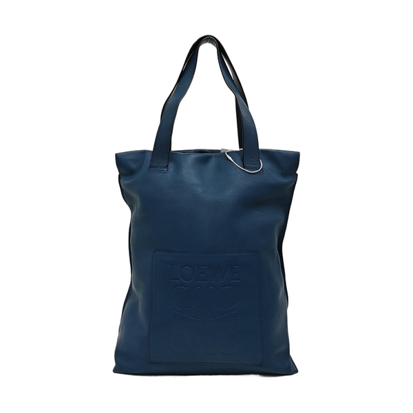 Calfskin Top Handle Bag Blue