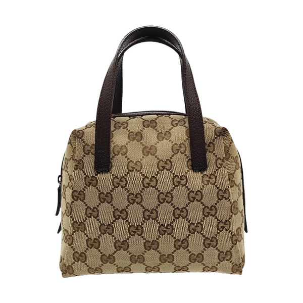 Monogram Canvas Top Handle Bag Brown