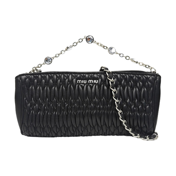 Matelassé Quilted Lambskin Black