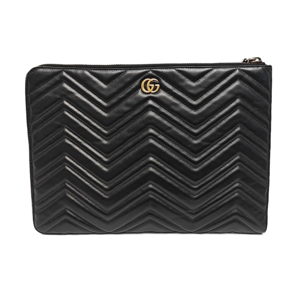 GG Marmont Large Quilted Leather Black