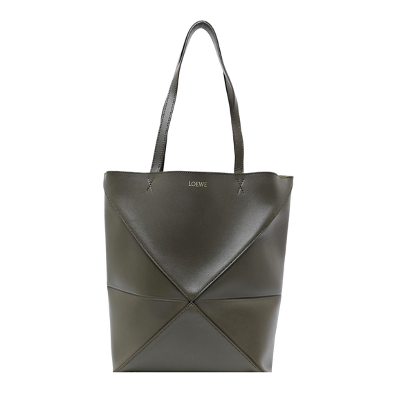 Puzzle Fold Medium Quilted Calfskin Green