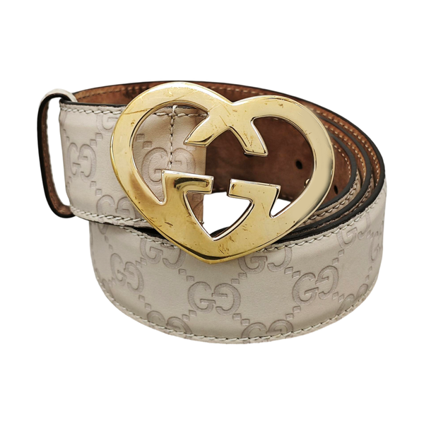 Leather Belt White