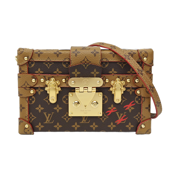 PETITE MALLE Monogram Coated Canvas Brown