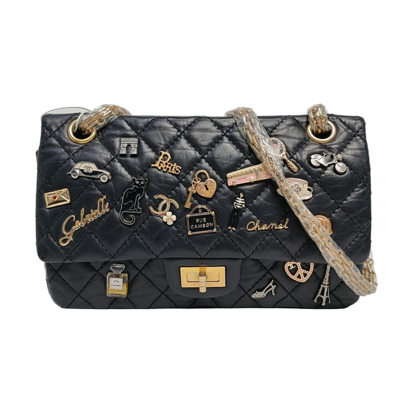 2.55 225 Quilted Calfskin Black