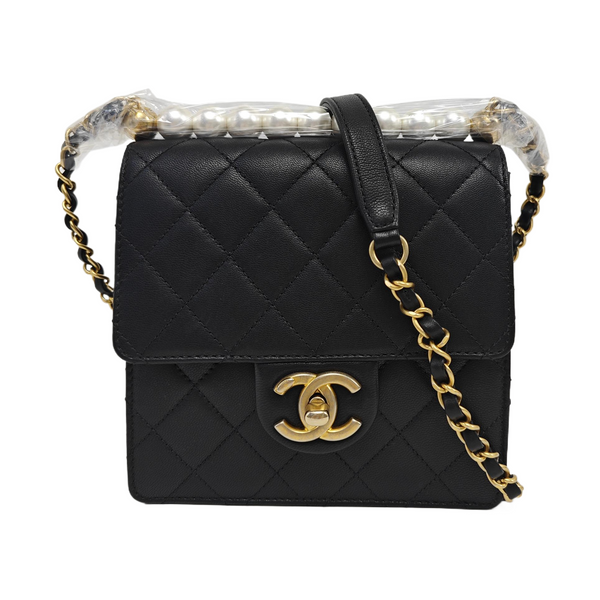 Quilted Lambskin Mini Black