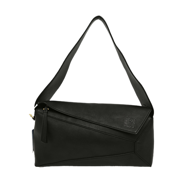 Puzzle Hobo Medium Calfskin Black
