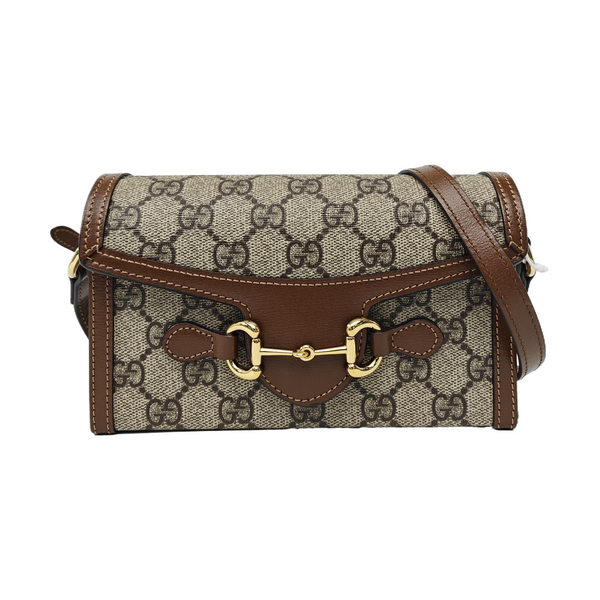 Horsebit 1955 Mini Monogram Coated Canvas Beige