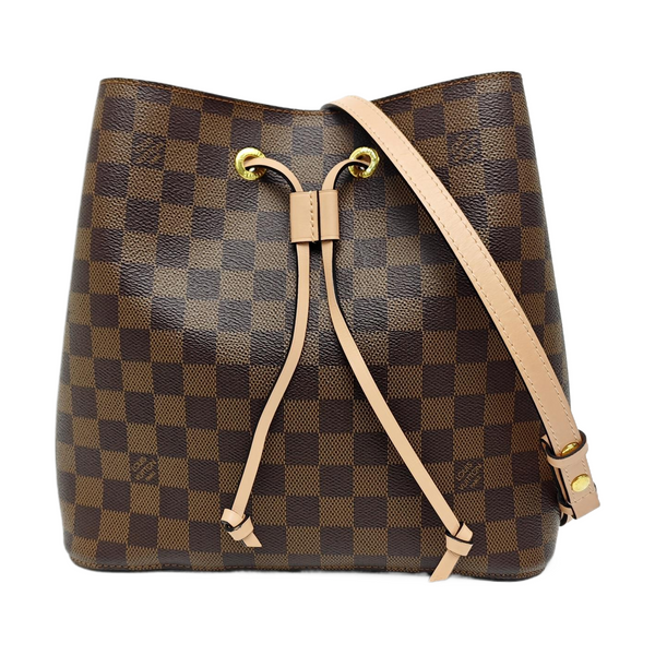 NÉONOÉ MM Damier Ebene Coated Canvas Brown