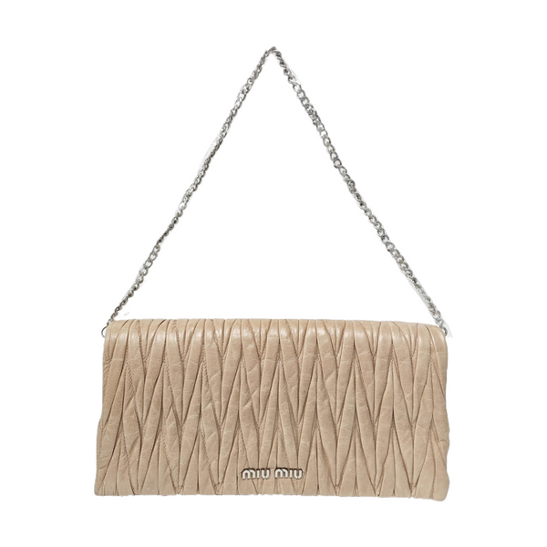 Miu Délice Quilted Lambskin Beige