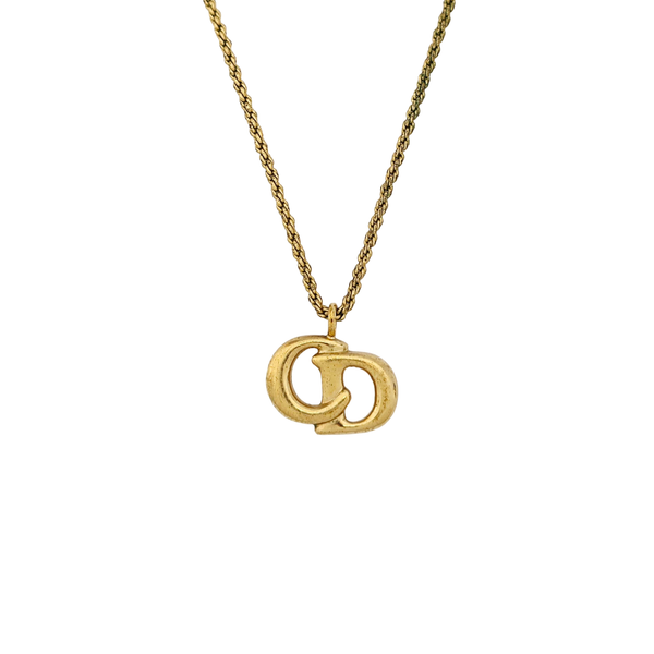 Twist Round Metal Gold Necklace
