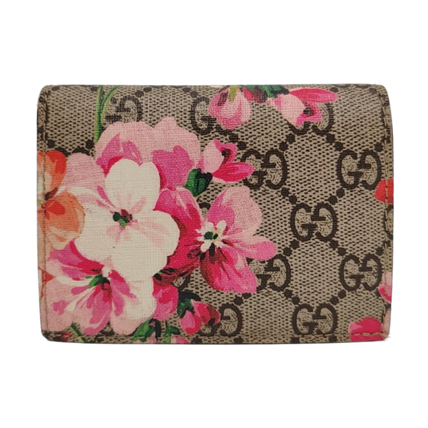 GG Blooms Monogram Coated Canvas Beige Wallet