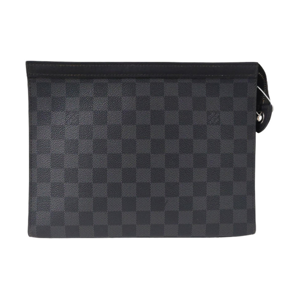 Pochette Voyag MM Damier Graphite Coated Canvas Gray