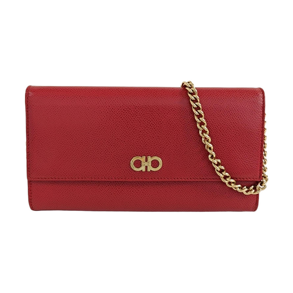 Gancini Calfskin Red
