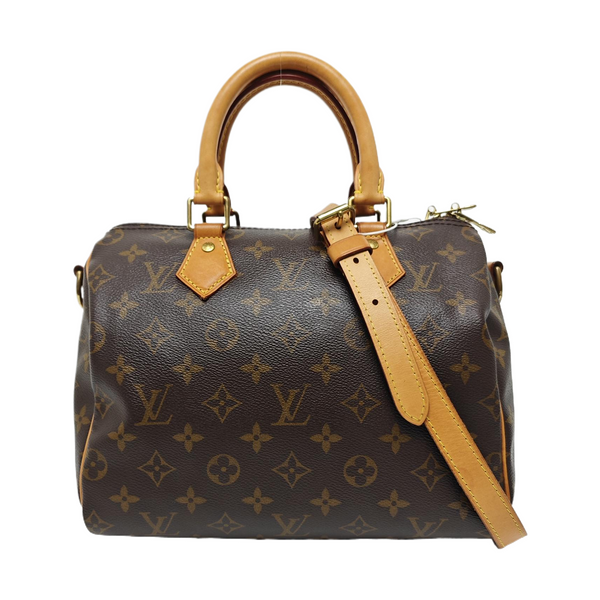 SPEEDY 25 Monogram Coated Canvas Brown
