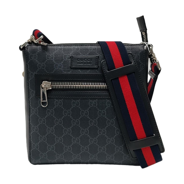 GG Imprime Small Monogram Coated Canvas Black