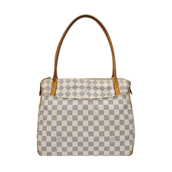 FIGHERI Damier Azur Coated Canvas White