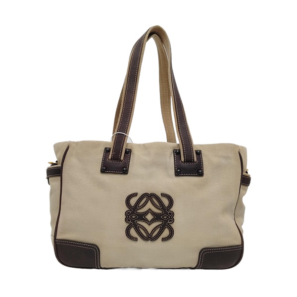 Canvas Top Handle Bag Beige