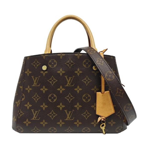 MONTAIGNE BB Monogram Coated Canvas Brown