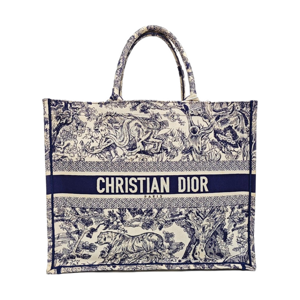 Book Tote Large Fabric Blue