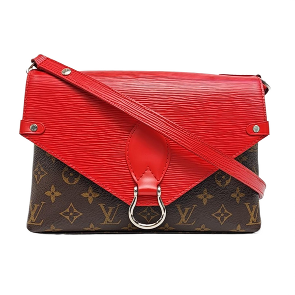 SAINT MICHEL Monogram Coated Canvas Brown