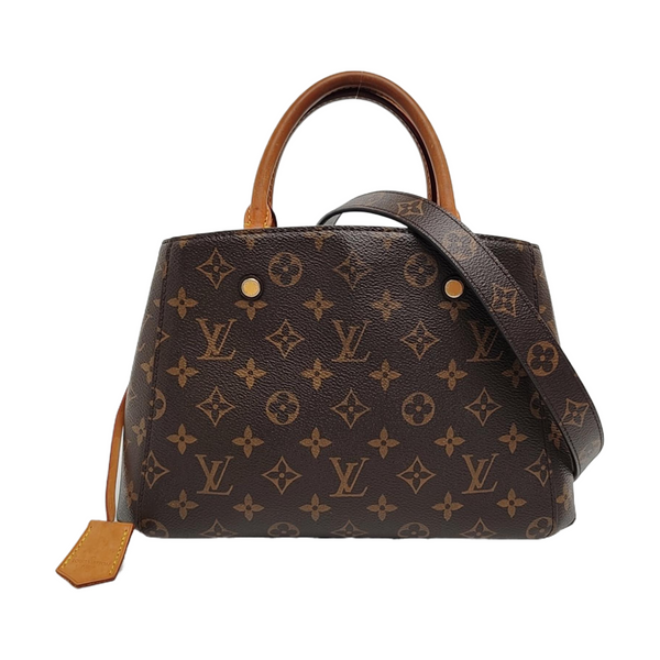 MONTAIGNE BB Monogram Coated Canvas Brown