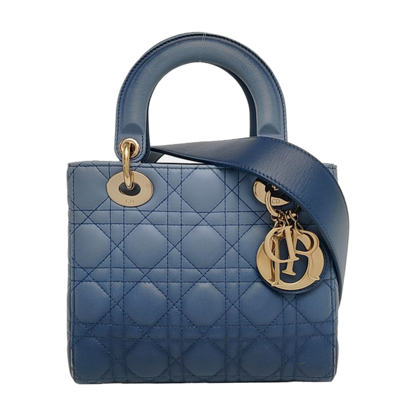 Authenticated pre-owned Lady Dior Small Cannage Lambskin Multicolor - Tote Bag at Looply