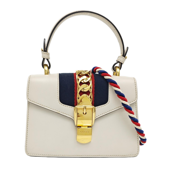 Sylvie Mini Calfskin White