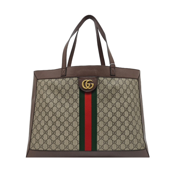 Ophidia Medium Monogram Coated Canvas Beige