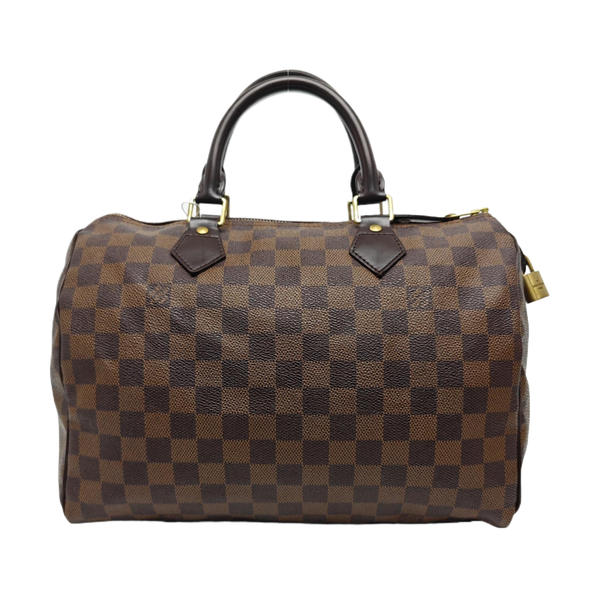 SPEEDY 30 Damier Ebene Coated Canvas Brown