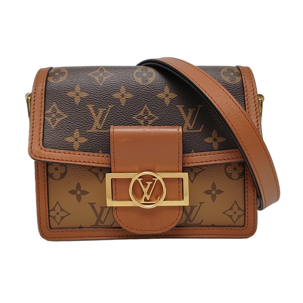 DAUPHINE Mini Monogram Coated Canvas Brown