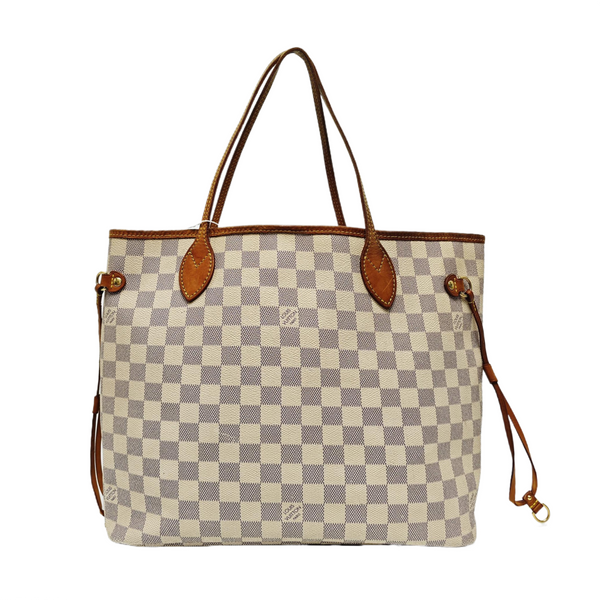 NEVERFULL MM Damier Azur Coated Canvas White