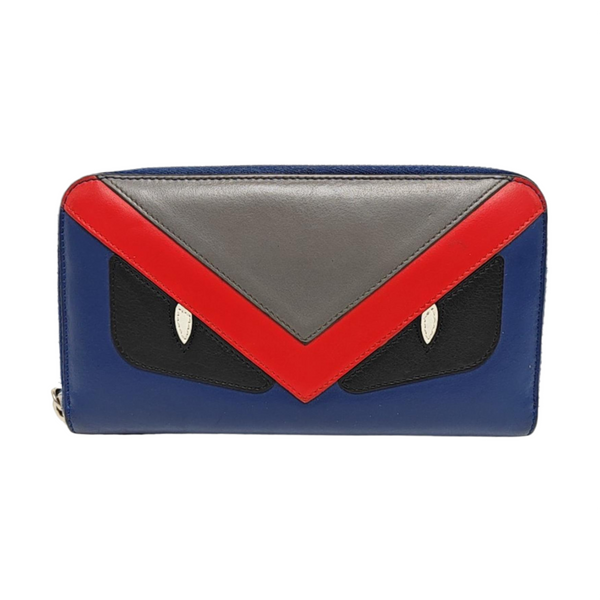 Monster Calfskin Blue Wallet